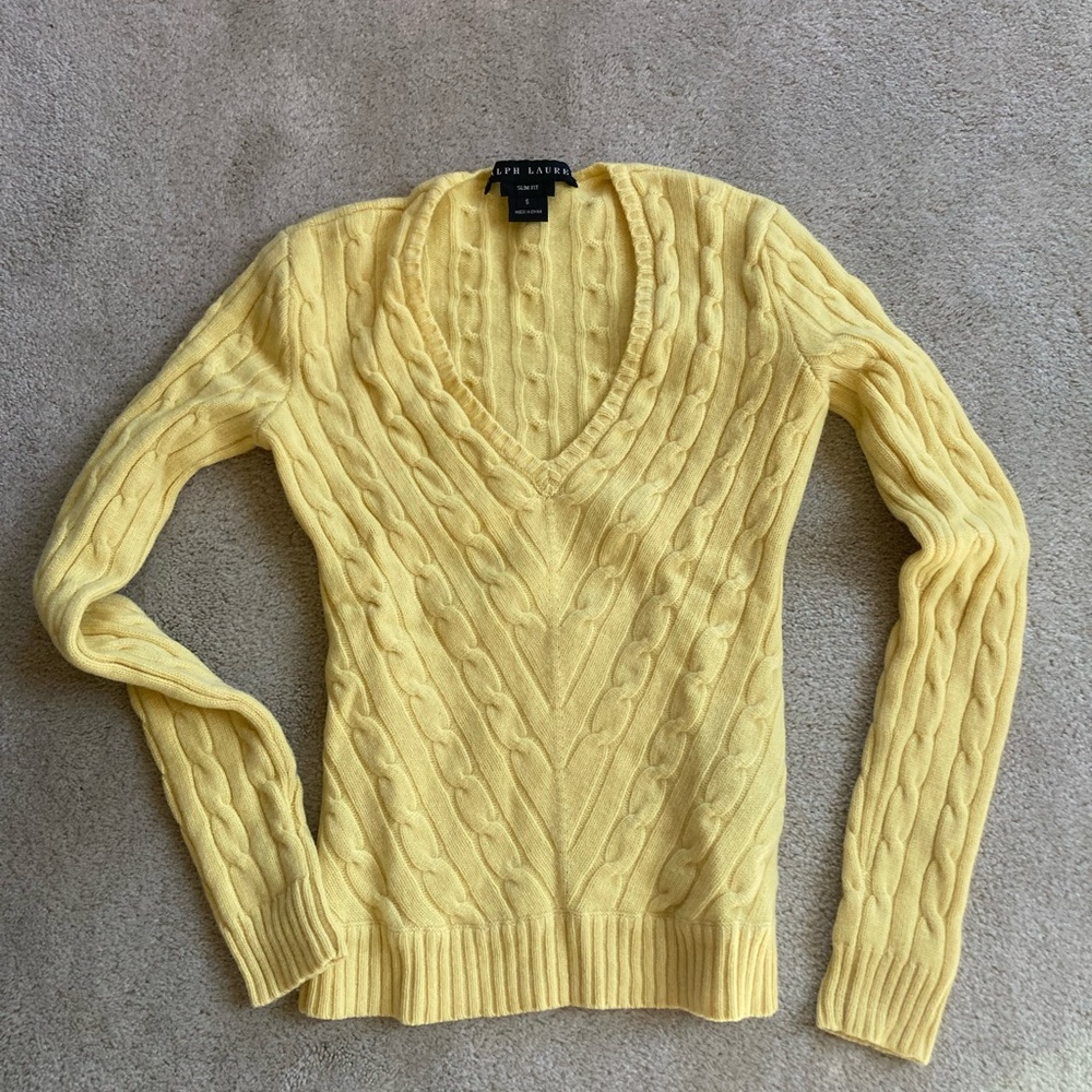 Ralph Lauren Black Label cashmere 100% sweater Yellow